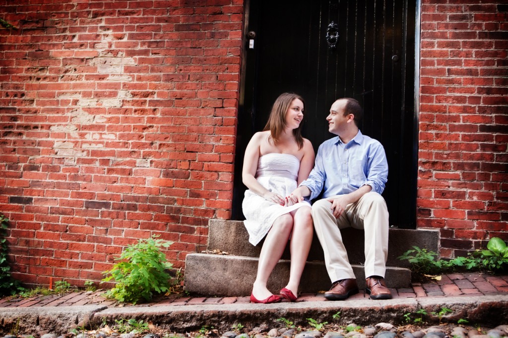 BOSTON WEDDING PHOTOGRAPHERS ENGAGEMENT SHOOT ACORN STREET BEACON HILL