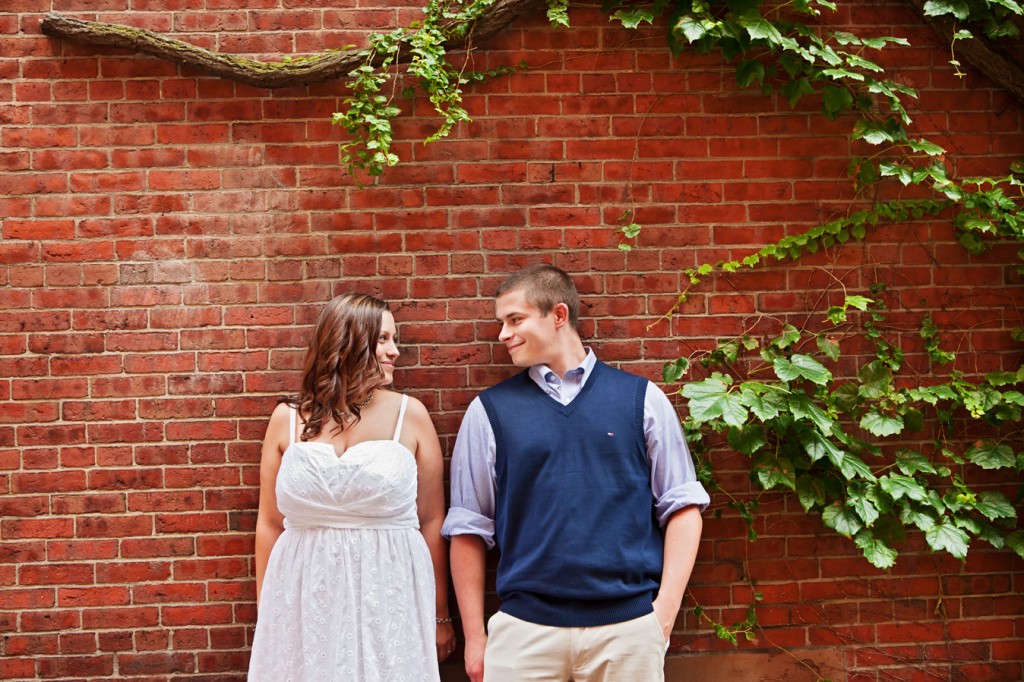 Engagement photos at Fenway Park